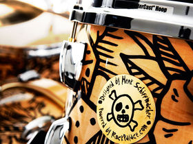 Chad Smith’s Pearl drumkit gets a tattoo